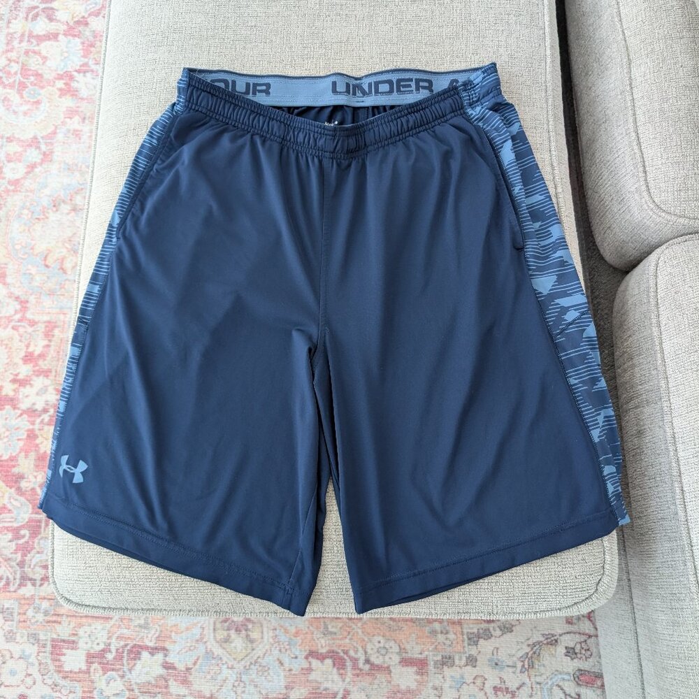 Under Armour Men's Steel Blue Athletic Training Shorts Size Large